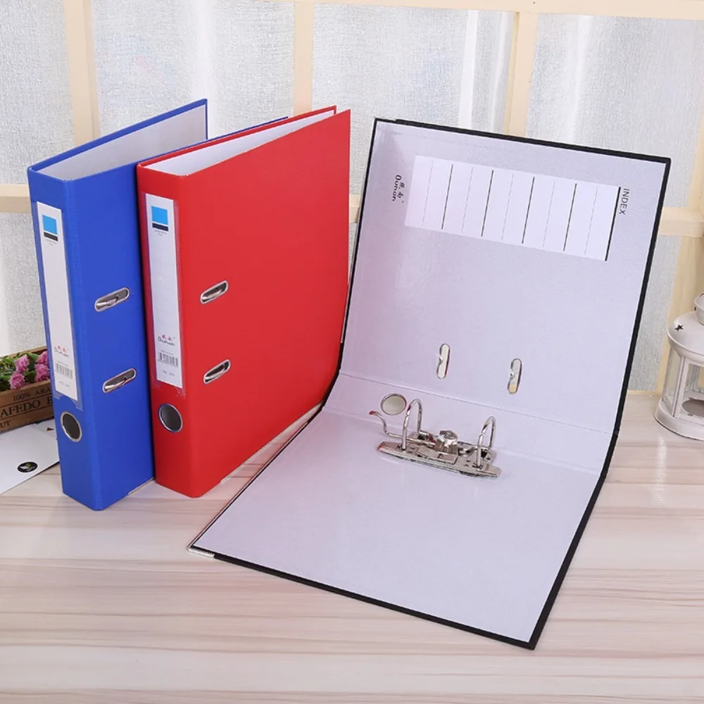 Portable 2 Ring Lever Arch File Lever Arch High Capacity Two Hole Binder Plastic Folder Binder Cover Office Supplies