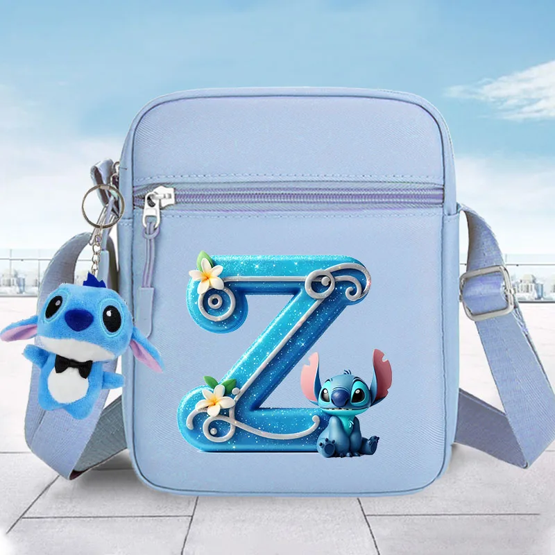 

Lilo & Stitch Shoulder Bag Disney Trend Crossbody Bags Girl Kawaii Handbag Boy Anime Figures Mobile Wallet Youth Underarm Bags
