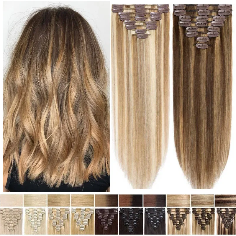 

Накладные пряди для волос из 100% натуральных волос, набор из 7 штук, прямые, с возможностью индивидуальной настройки цвета, длины и веса.