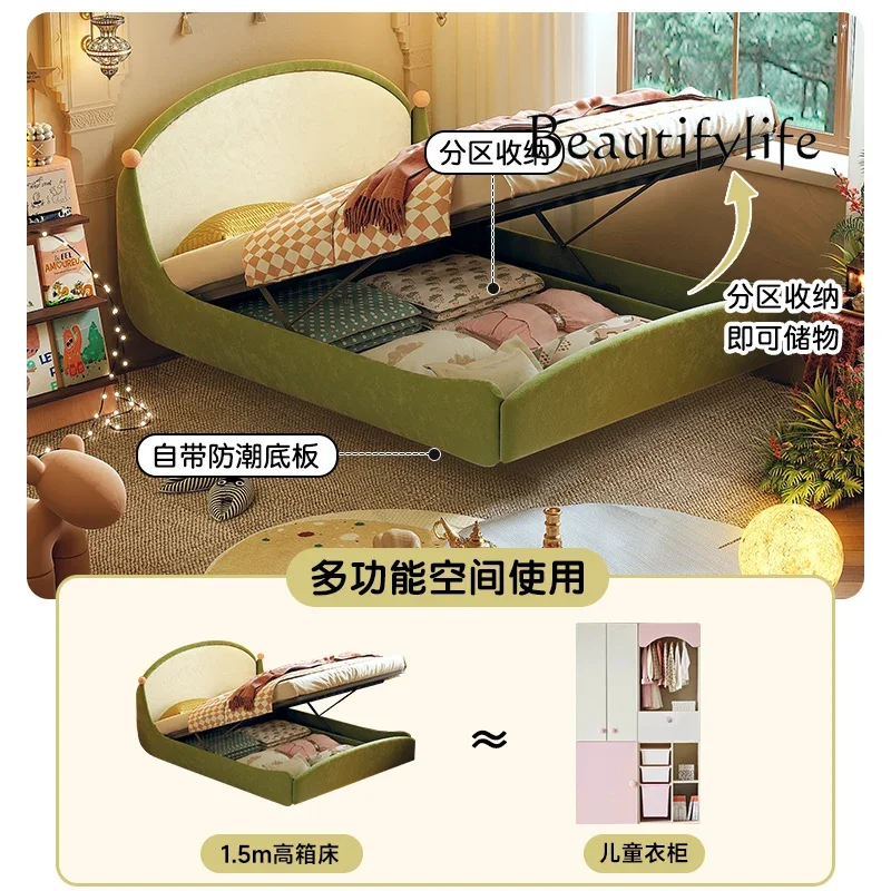 X36 Green Magic Carpet Suspended Bed Single Bed Solid Wood 1 Meter 5 Bed Creative Small Apartment