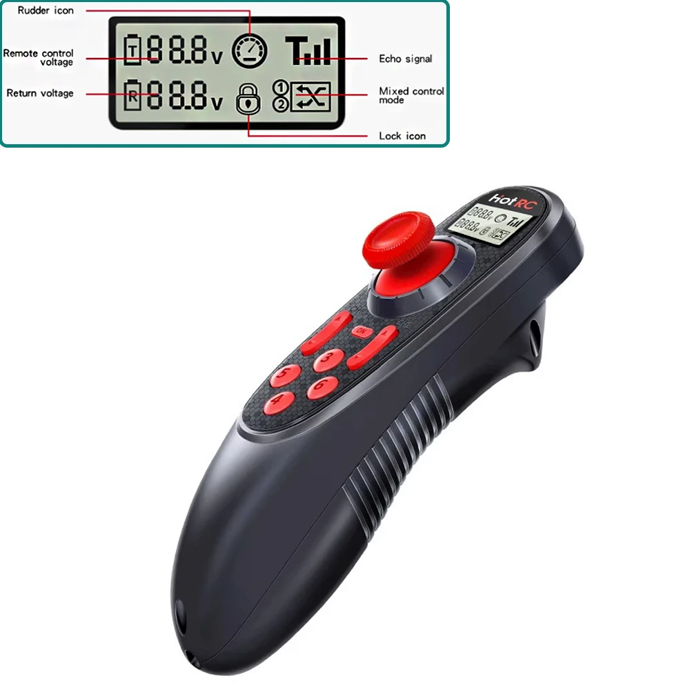 HOTRC New DS 600 6CH 2.4G Hz Radio System Transmitter Remote Controller with F-06A Receiver for Toy Car RC Boat