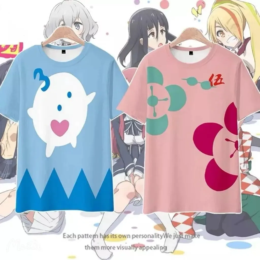 

Zombie land saga 3d impressão camiseta verão moda em torno do pescoço manga curta popular anime japonês streetwear plus size