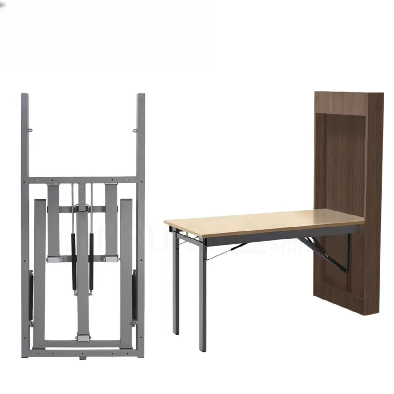 Small apartment wall folding table hardware accessories, wall hanging rack, telescopic invisible dining table hardware rack