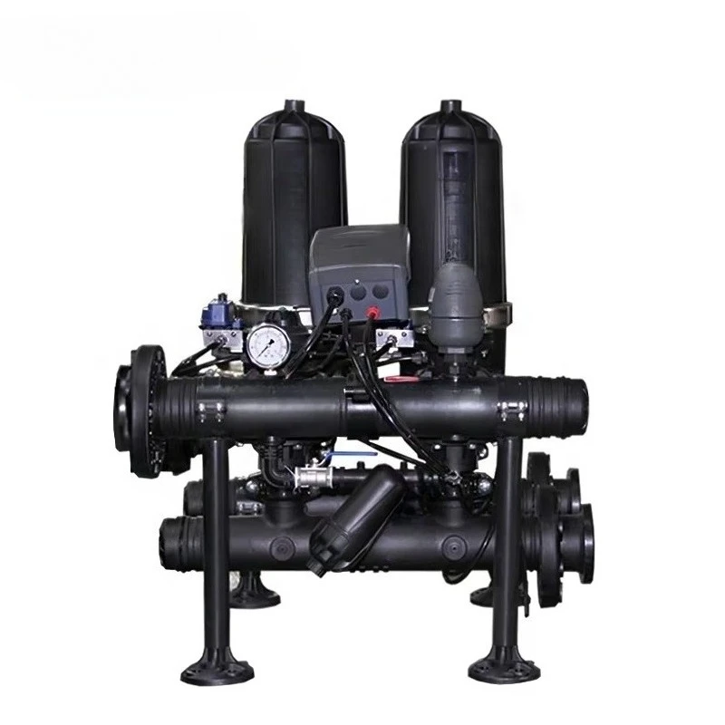 Automatic backwash disc filtration system for filtering fish manure in fish ponds