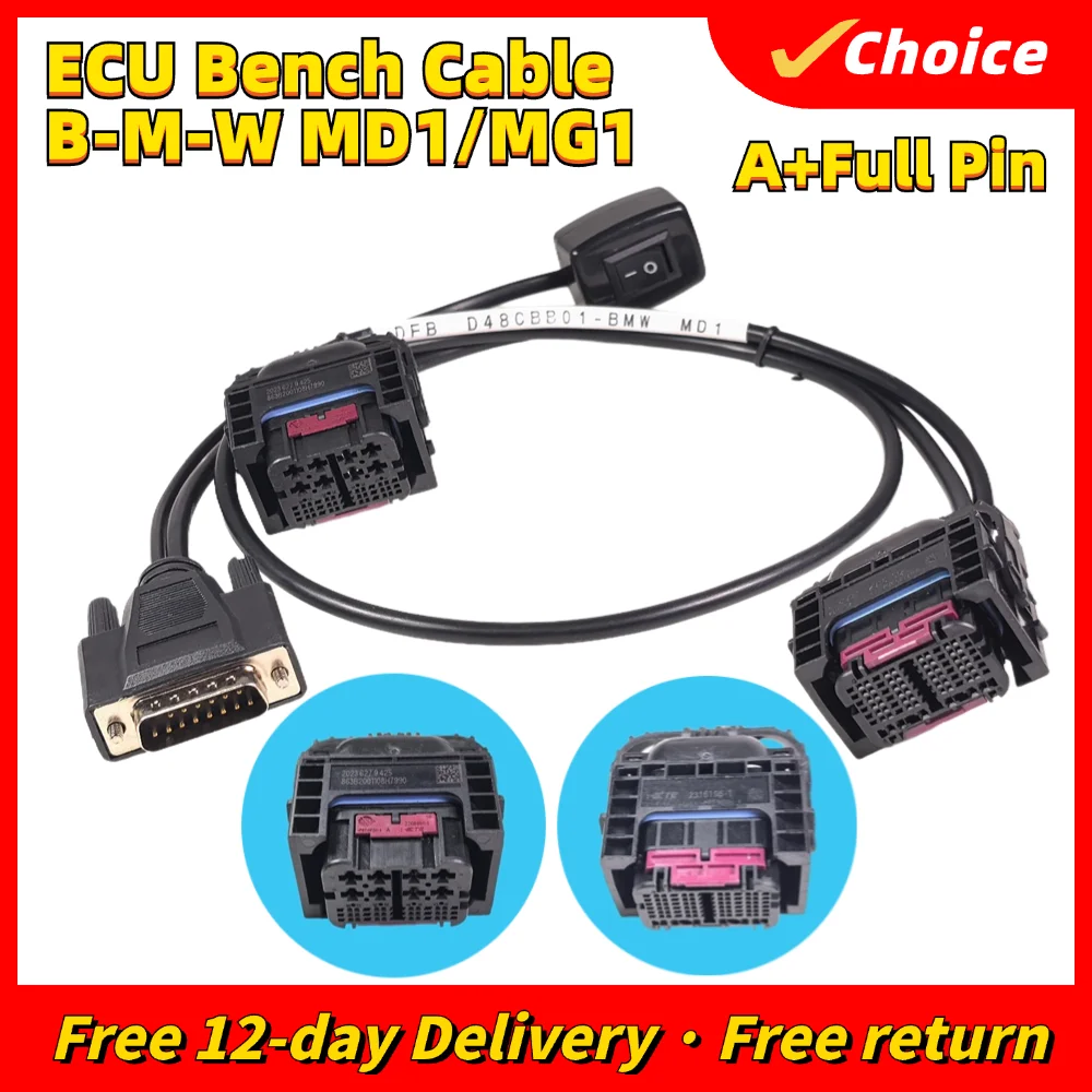 

For BMW MD1/MG1 ECU Bench Adapter Cable Support Bosch MD1CS001/MD1CP002/MD1CP032/MG1CS003/MG1CS024/MG1CS201 Diagnostic Cables