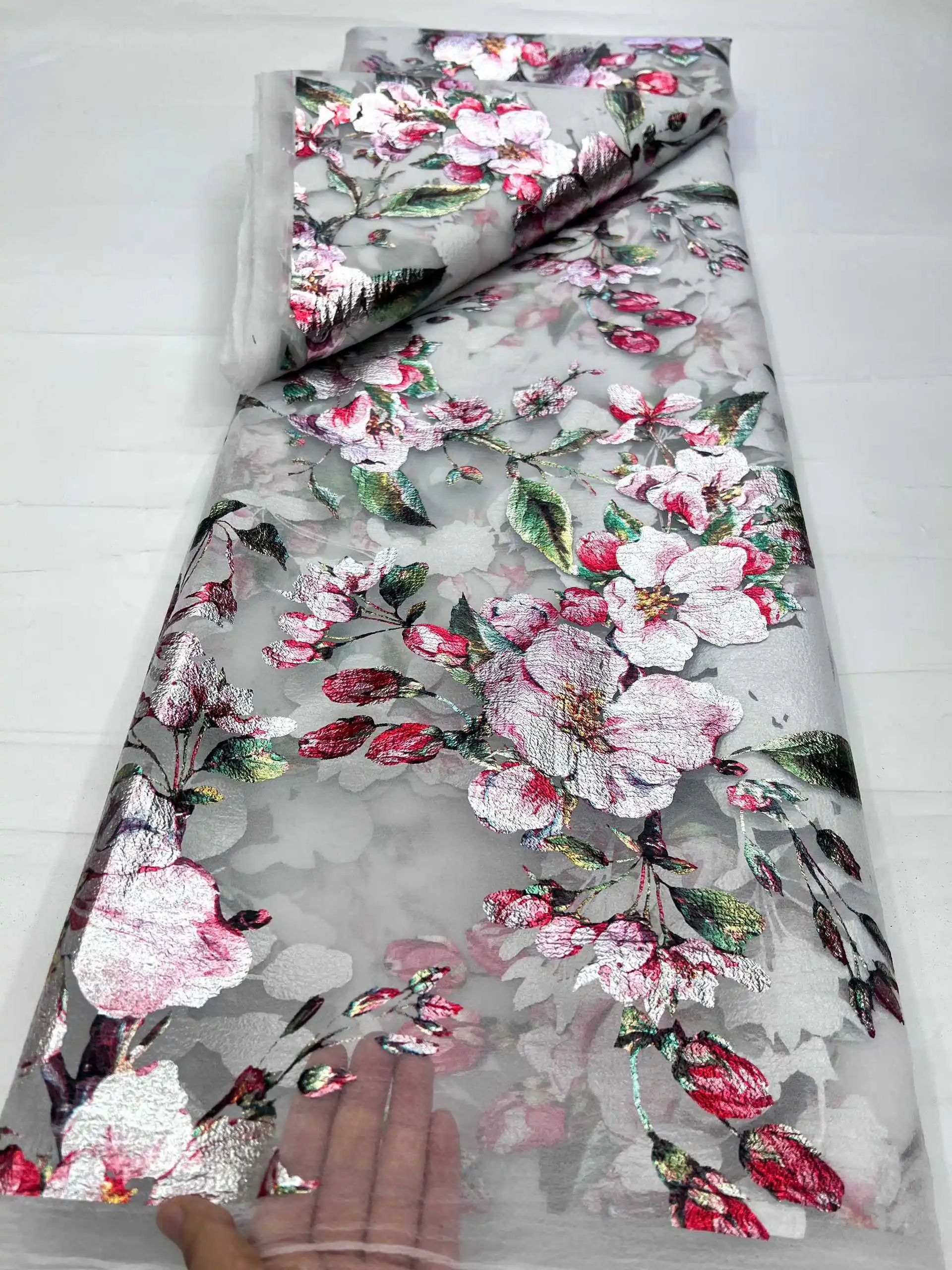 

Нигерийское парчовое кружево, 5 ярдов, дамасская кружевная ткань, 2026, высокое качество, французский африканский жаккард для женщин, вечерние шитье платья