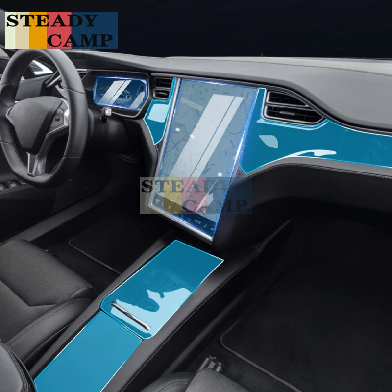 

Прозрачная внутренняя центральная консоль для Tesla Model X S 2020-2022, аксессуары для ремонта пленки от царапин