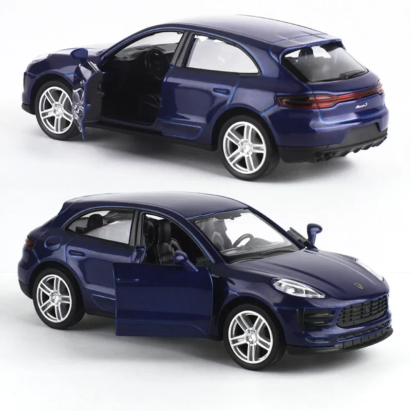 1/36 porsche macan suv modelo de carro de brinquedo para crianças 5 ''rmz city diecast esporte miniatura puxar para trás coleção presente para criança menino