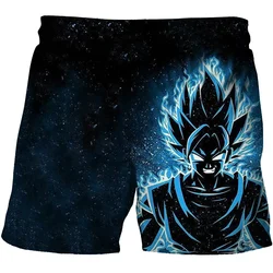 Dragon Ball Goku Pantolon Çocuk Erkek Çocuk Yüzme Şort Yaz Hızlı Kuruyan Yüzme Serin Gençlik Erkek Karikatür Baskı Plaj Şort