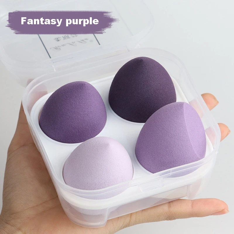 

4pcs Makeup Sponge Powder Puff Dry Wet Combined Beauty Cosmetic Ball Foundation Blender Bevel Cut Flawless Make Up Sponge Tools