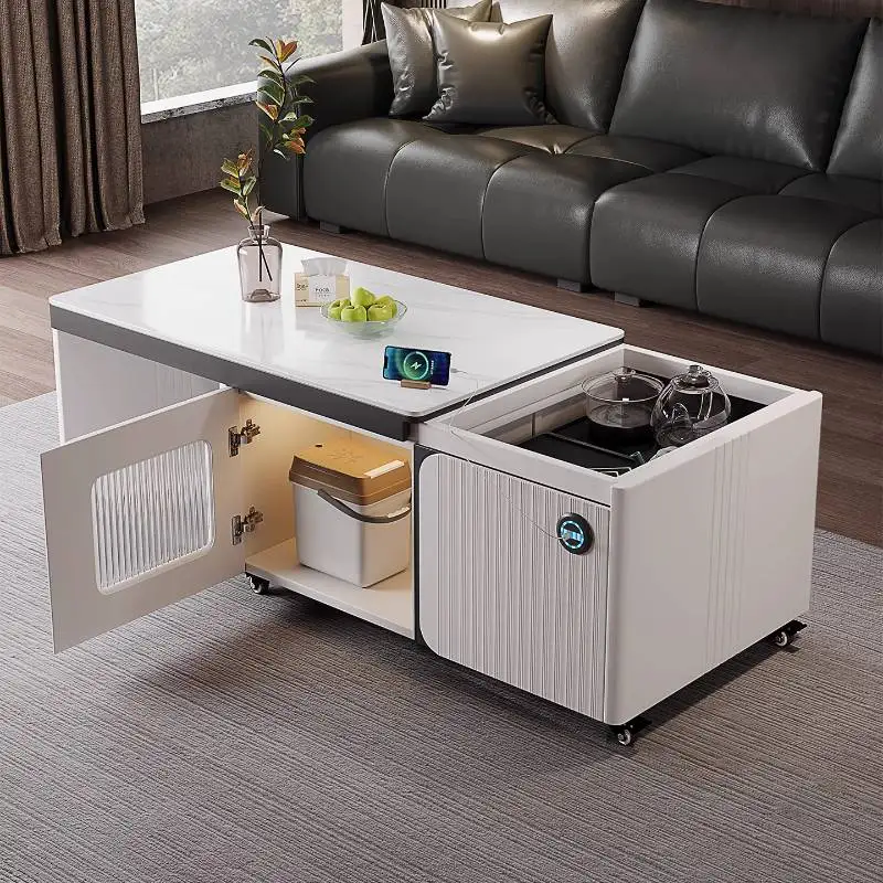 

Уникальный журнальный столик неправильной формы, дизайнерский итальянский космический современный журнальный столик, роскошный черный, белый цвет, мебель для гостиной Meuble Salon