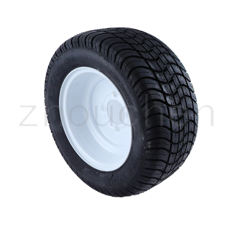 10 inch  205/50-10 vacuum Tyres  6PR Tubeless tire  with White hub For ATV golf cart UTV Buggy Quad Bike parts