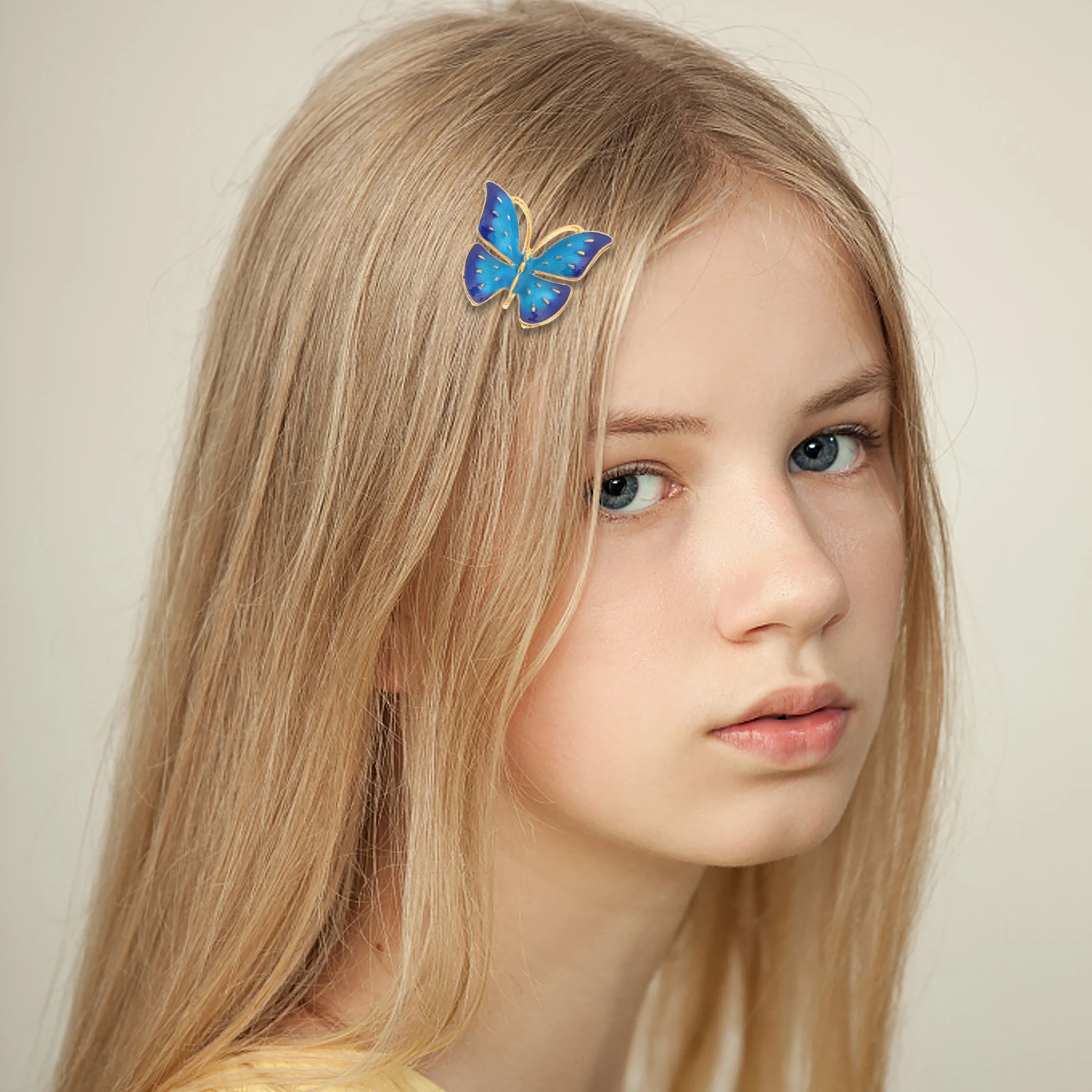 

Style Hairpin Headdress Barrettes Butterflies Pendant Charms Crafting Supplies Making Stick