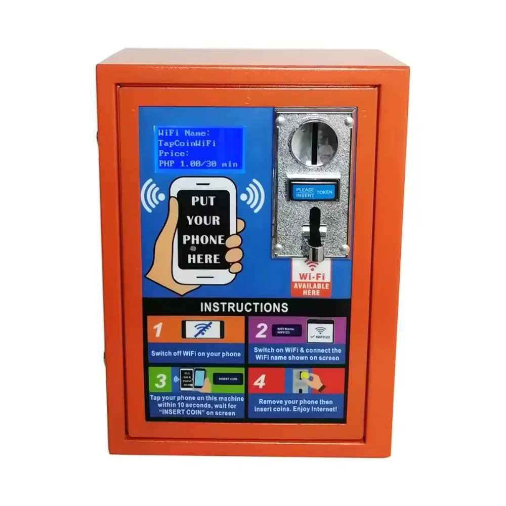 

Wall-mounted self-service business coin-operated wireless vending machine