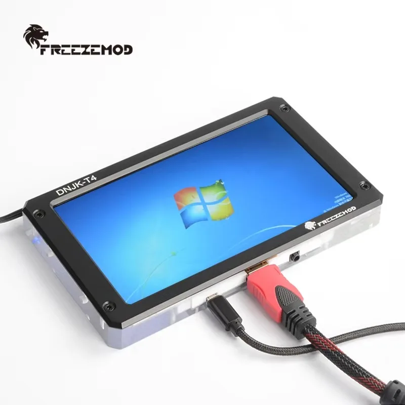 FREEZEMOD computer data monitor 7-inch IPS hard screen 2021 transparent can install RGB. DNJK-T4,Expand Screen