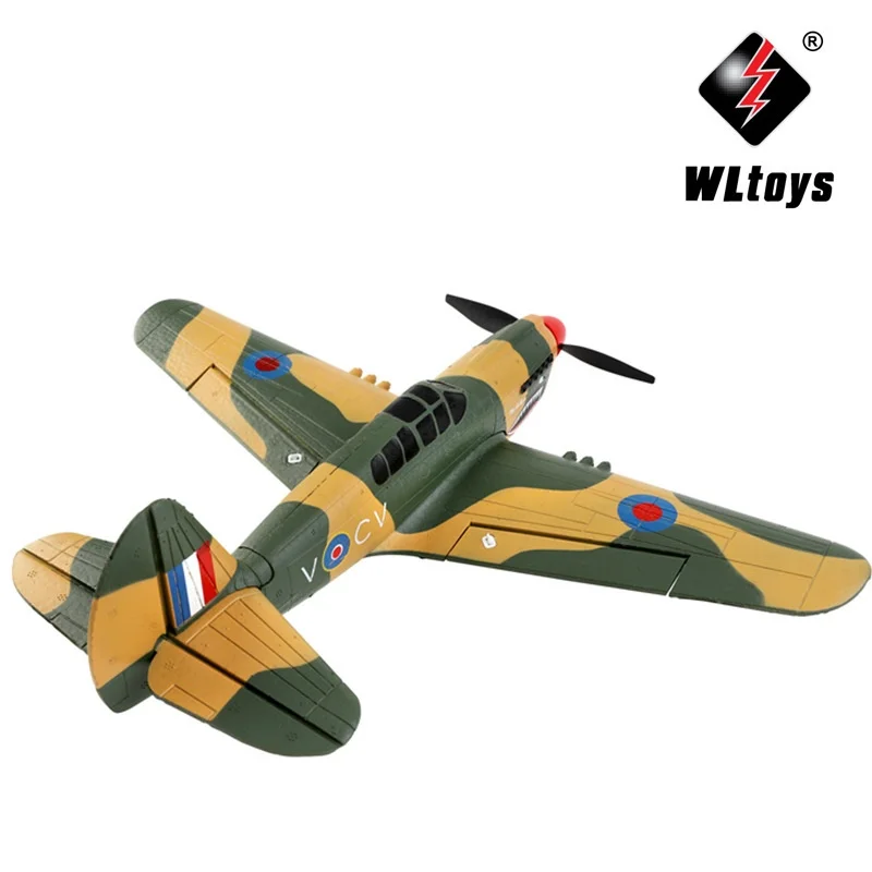 WL TECH XKA220 4채널 RC P-40 전투기 2.4GHz RTR EPP 워버드 글라이더 스케일 비행기 (장난감 및 취미용, 즉시 비행 가능 모델)