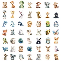 50PCS Cute Watercolor Animals Graffiti Stickers Cartoon DIY Skateboard Phone Case Laptop Waterproof Cool Sticker Decals Toy 3