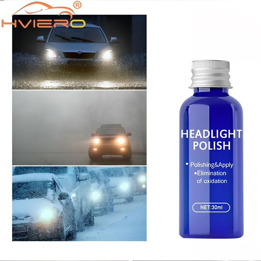 30ML Car Headlight Repair Coating Kit Oxidation Rearview Cleaning Anti-scratch Paint Headlamp Cleaner Car Care Accessories Tools