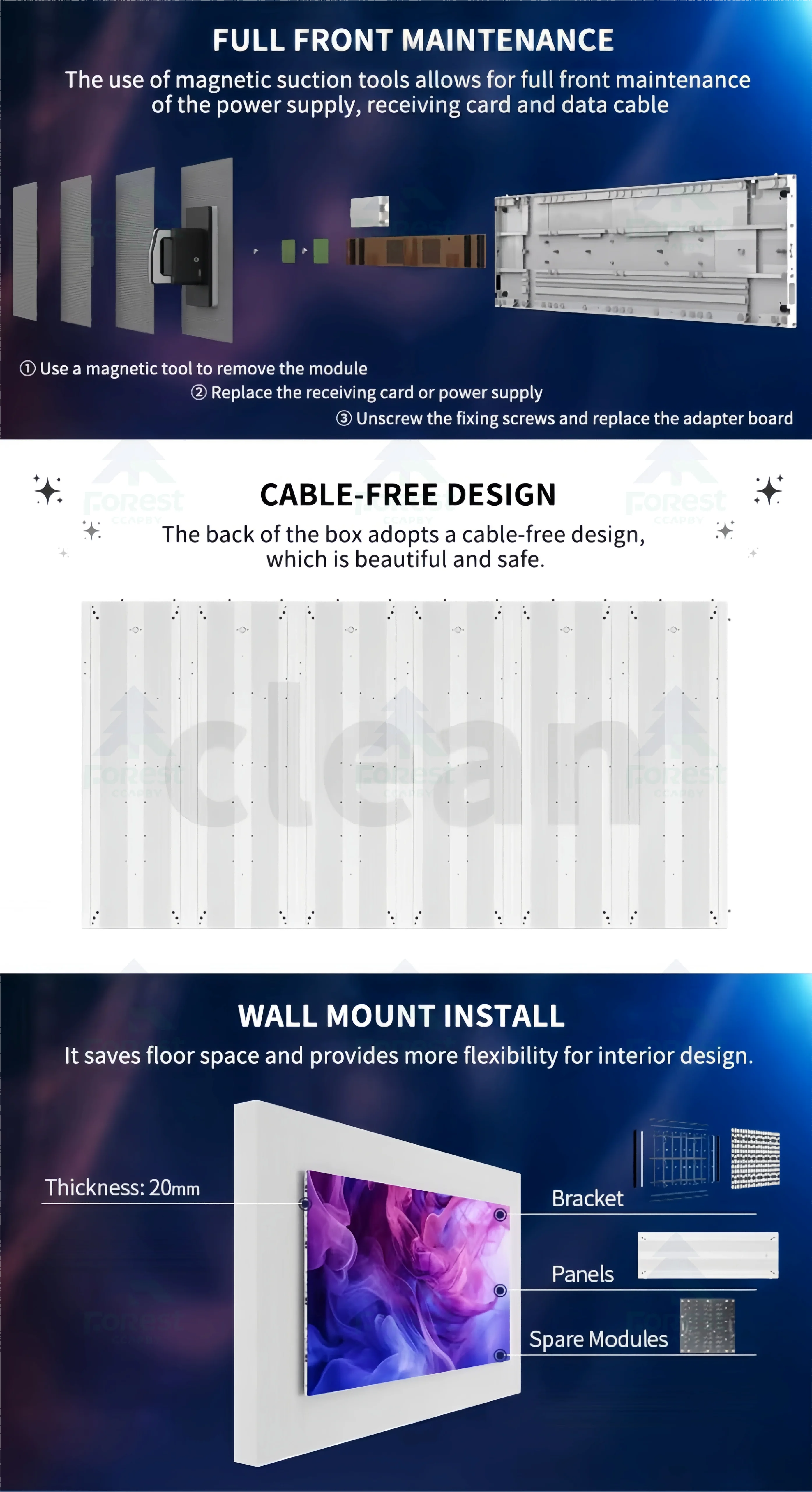شاشة عرض LED داخلية P1.53 لشاشات كبيرة وقاعات المعارض حل عرض داخلي متين