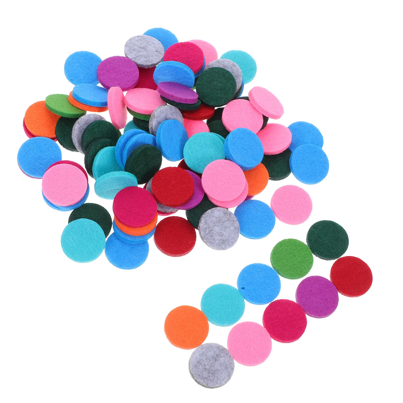 100pcs Thick Cotton Pads for 25mm Essential Oil Diffuser Necklace – Absorbent Felt Refill Pads