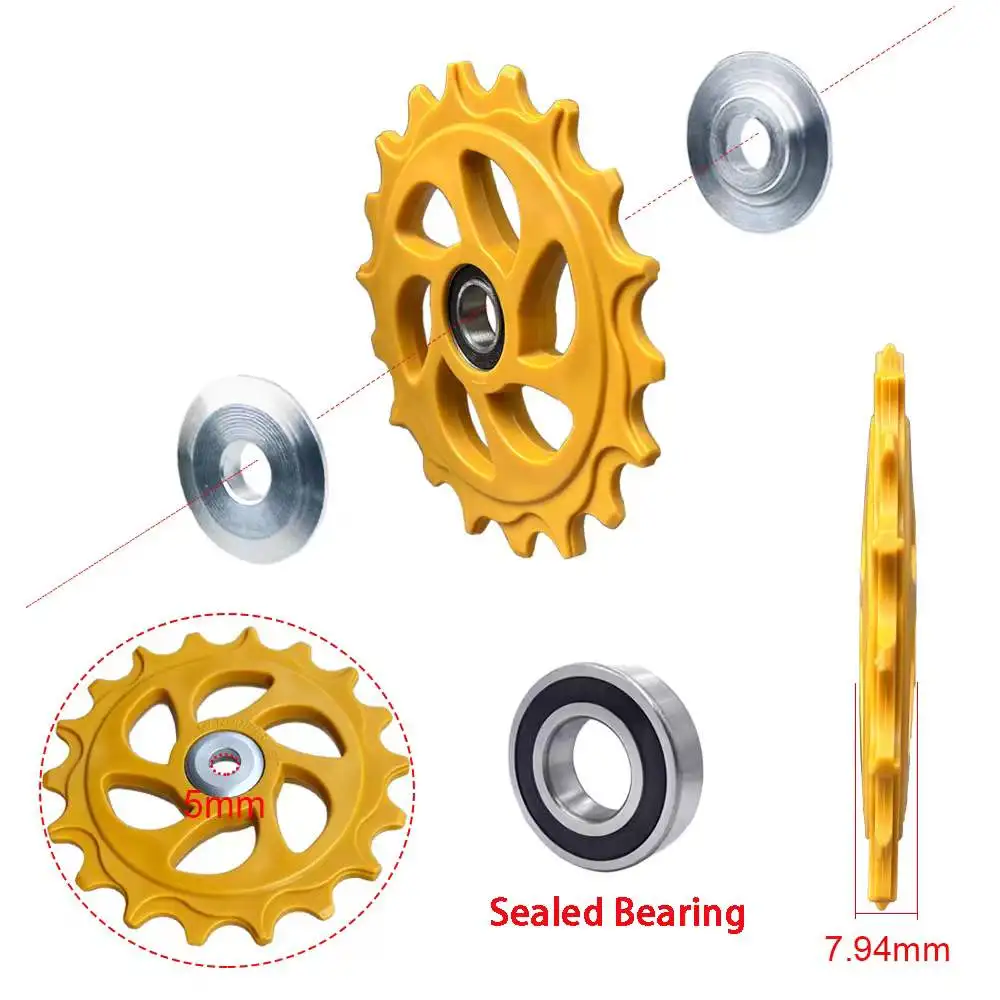 MTB 뒷 변속기 가이드 풀리 휠 실드 베어링 자키 휠 10T 11T 12T 13T 14T 15T 16T 17T 18T, 시마노 Sram 12 단