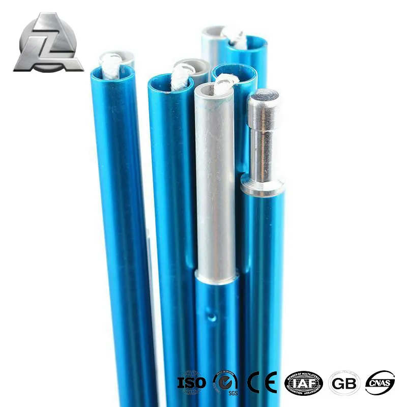 Adjustable 7001 Aluminum Alloy Folding Colorful Tent Pole Rod for Camping Tent