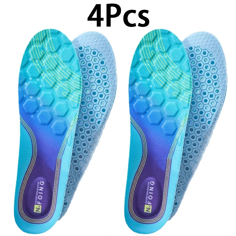 

4PCS Cordyceps Anti-Odor Sneaker Insole Shock Absorption Sports Insoles PU Elastic Sole Breathable for Men Women Comfort Insoles