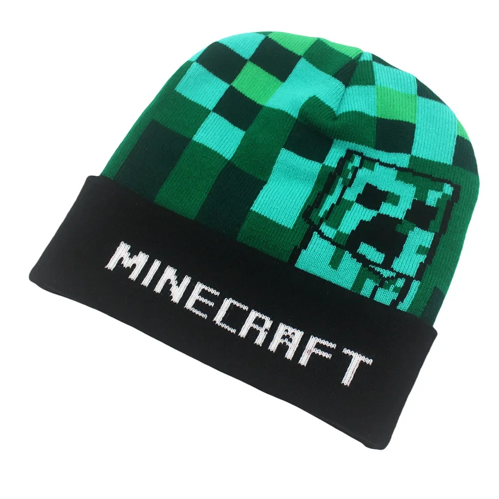 Game Minecraft Creeper Knitting Beanies Hat Men Women Cartoon Quality Cap Cute Casual Warm Hats Fashion Versatile Unisex Caps