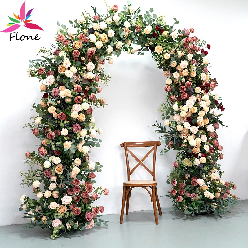 

Fleurs Artificielles Mariage Floral Arrangement Props Party Stage Backdrop Decor Width 60cm Deep Red Artificial Rose Flowers