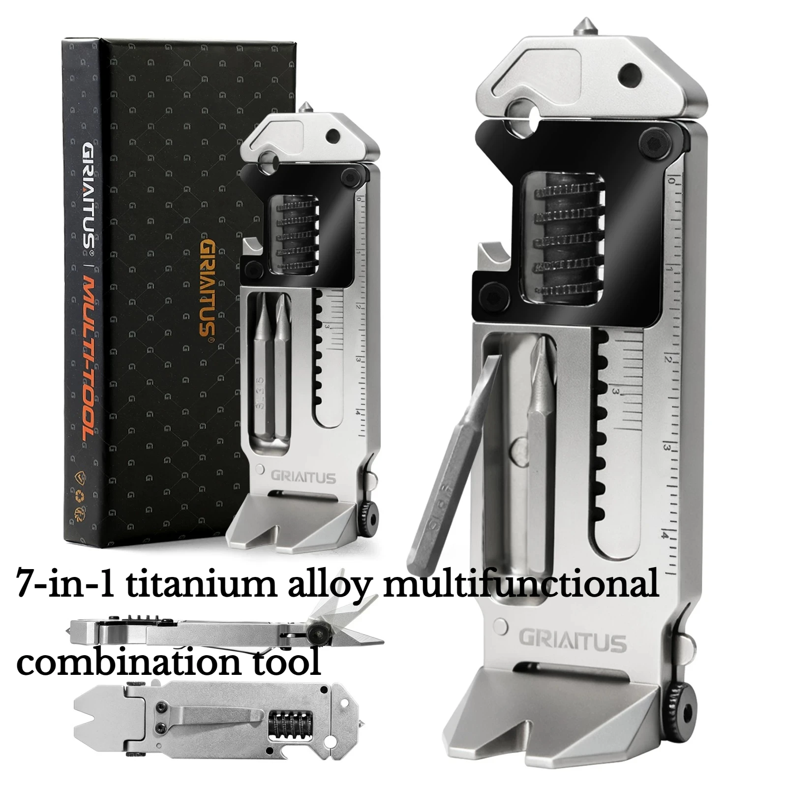 7-in-1 Multifunctional EDC Manual Combination Tool Portable and Portable Bottle Opener Screwdriver