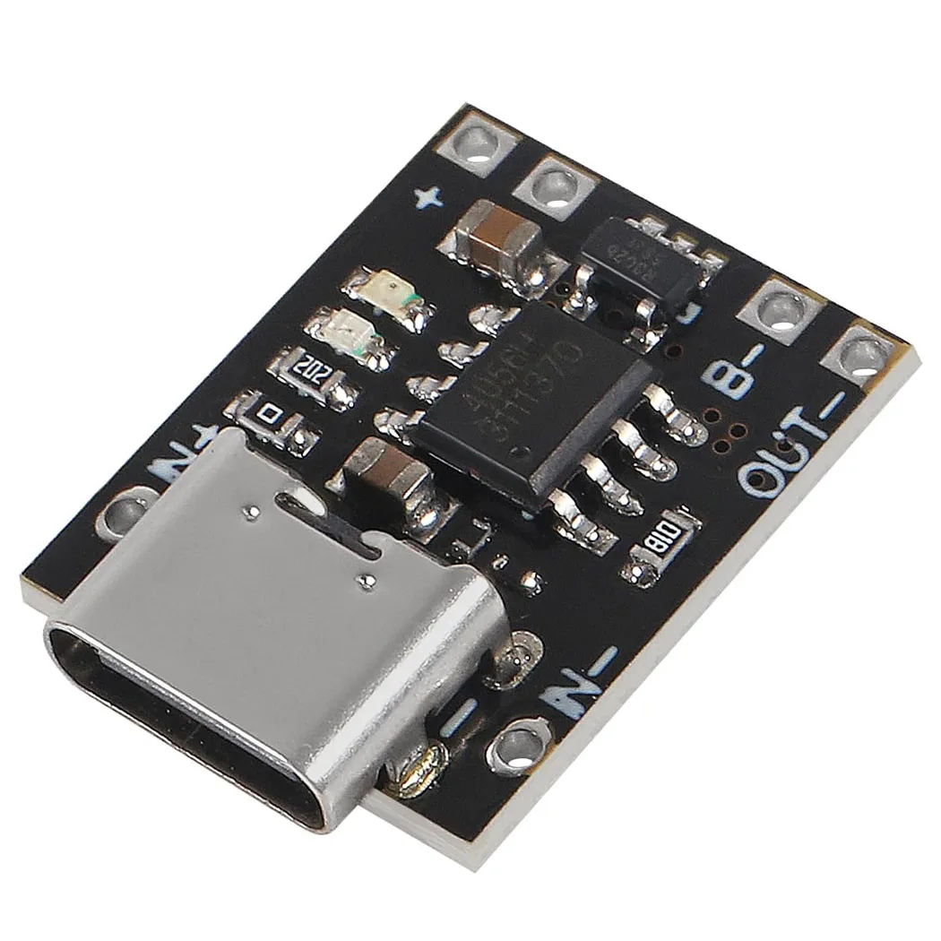 Ultra-mini USB Type C 3.7V Lithium Battery Charger Board 4.2V Charging Module with Protection Circuit and LED Charge Indicators