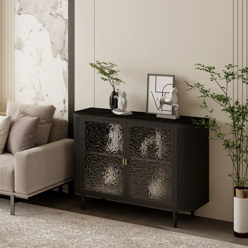 

Italian Modern Console Table With Storage Glass Premium Beauty Console Table For Hallway Porch Furniture