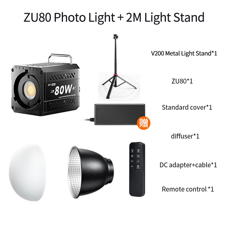 Dubbele kleurtemperatuur COB-fotografielicht 80W Professioneel LED-videolicht Draagbare lampenkap Handheld invullicht mini Bowens