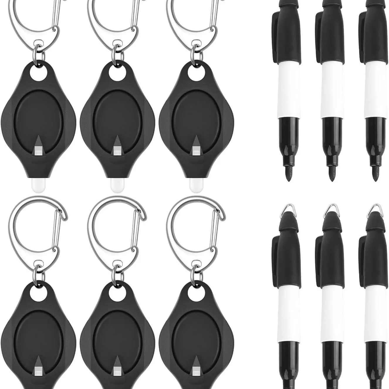 

Мини-фонарик-брелок 12 шт. с перманентным маркером для медсестры, врача, офиса, портативный набор инструментов