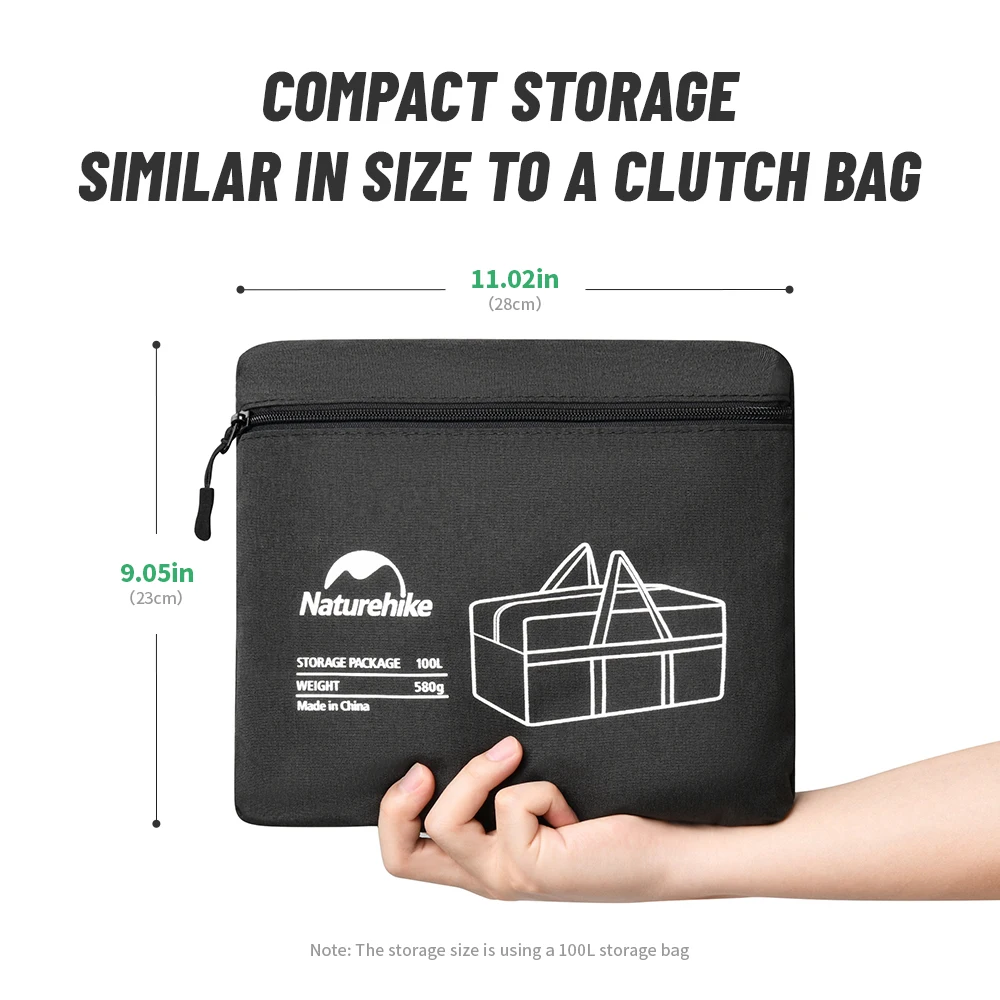 Naturehike Folding Large Capacity Storage Bags 45L 100L Carry Bag Camping Accessories Travel Bag for Family Outdoor Activities image 2