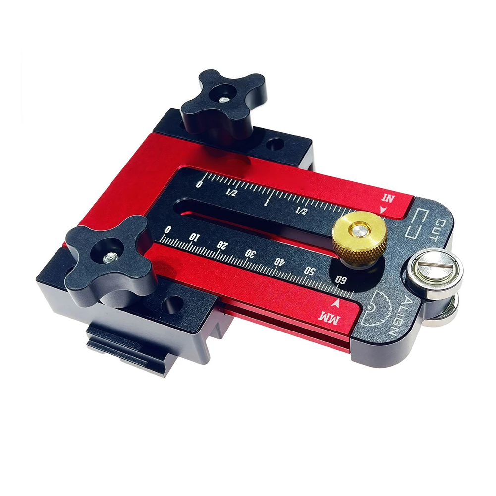 

Для прецизионной резки направляющей для настольной пилы с регулируемыми настройками и двойными измерительными весами для деревообработки