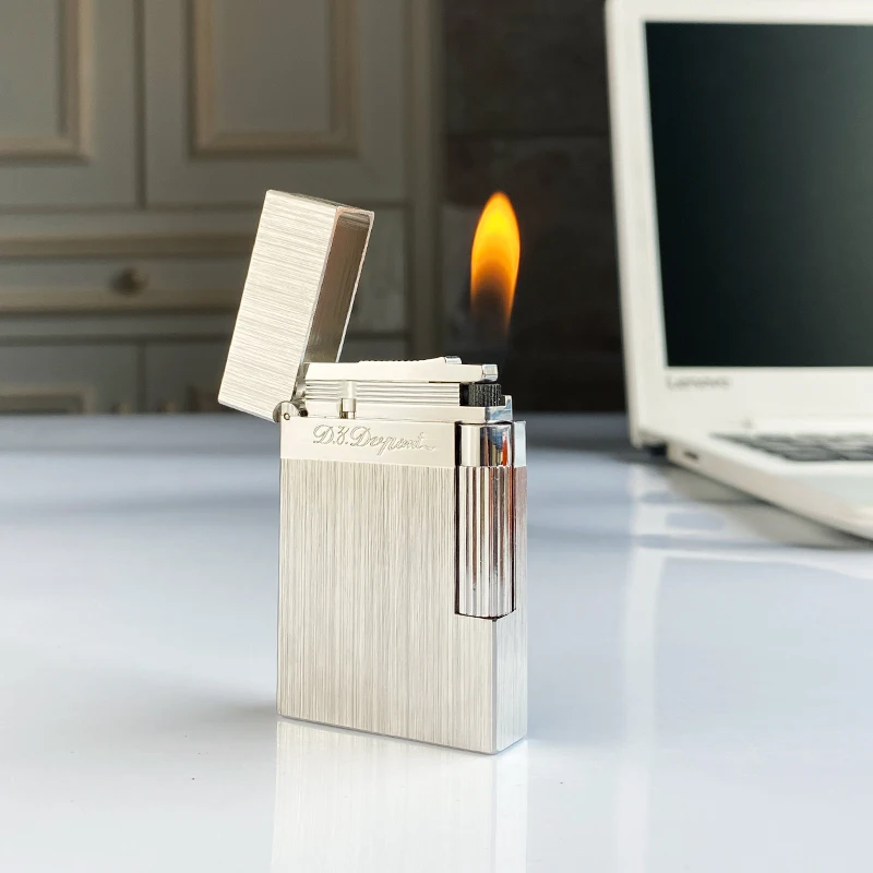 New commemorative edition single and double flame luxury lighter Ping Sound natural paint cigarette smoking butane lighter 16088