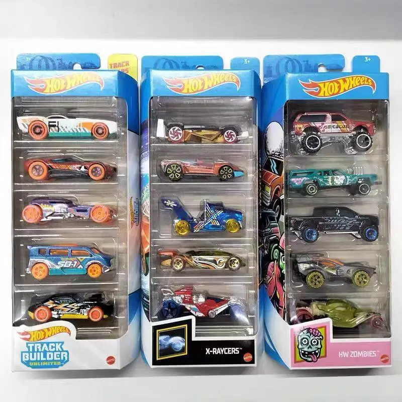 Hot Wheels Combo de tráfico caliente, juego de cinco coches, modelo de juguete de simulación pequeño, coches coleccionables, juego de pista auténtico para jugar