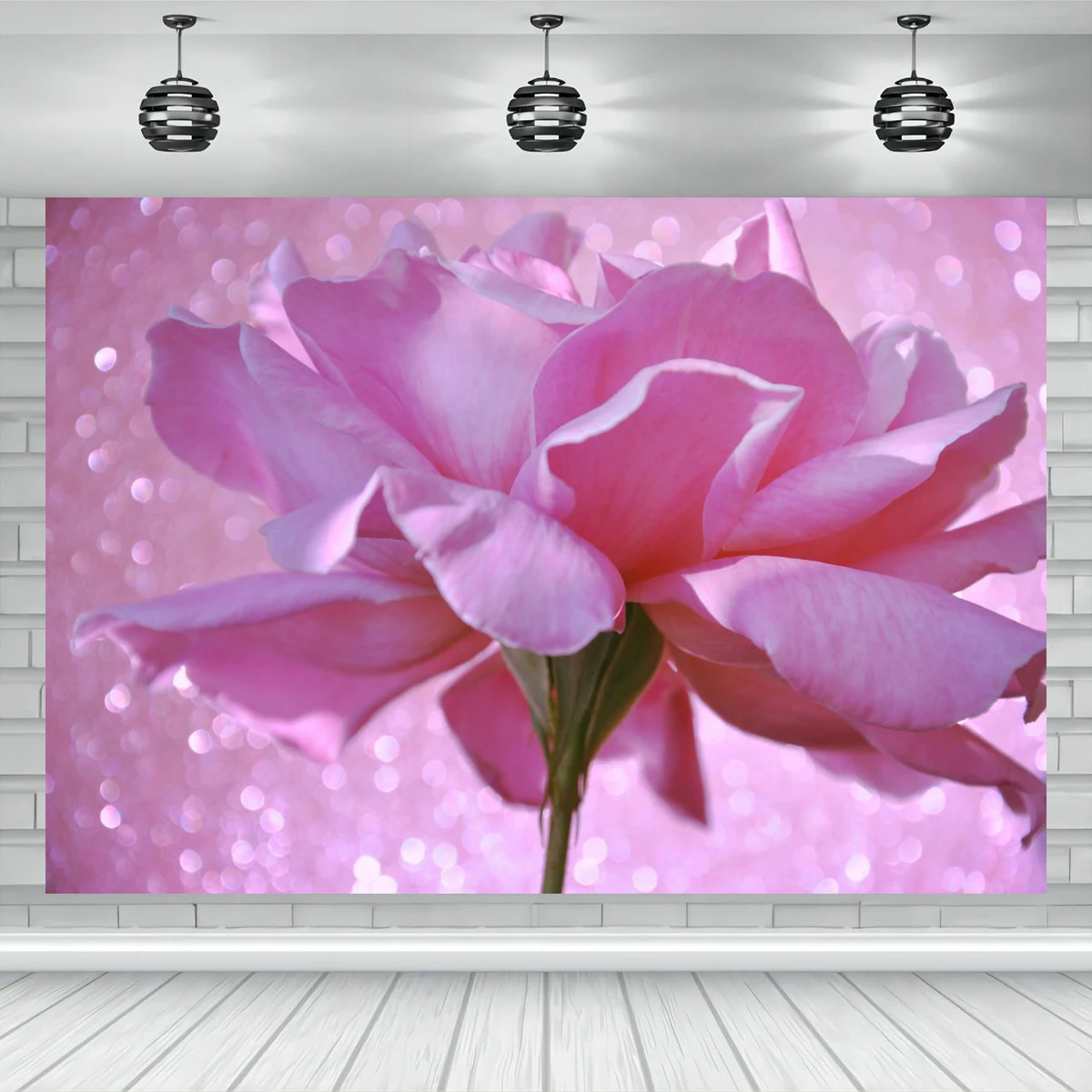 Flower Wall Art Backdrop Spring Nature Background Pink Red Photography Bathroom Curtain Decorations Banner Photo Studio Props