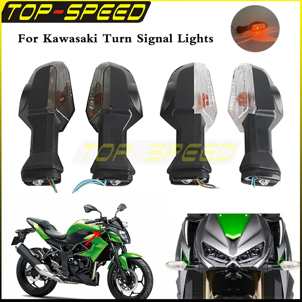 ABS Plastic Turn Signal Lamps Motorcycle Turn Signals For Kawasaki KLE Versys 650 1000 ZRX 1200 ER-6N/F ZX-6R Blinker Indicator