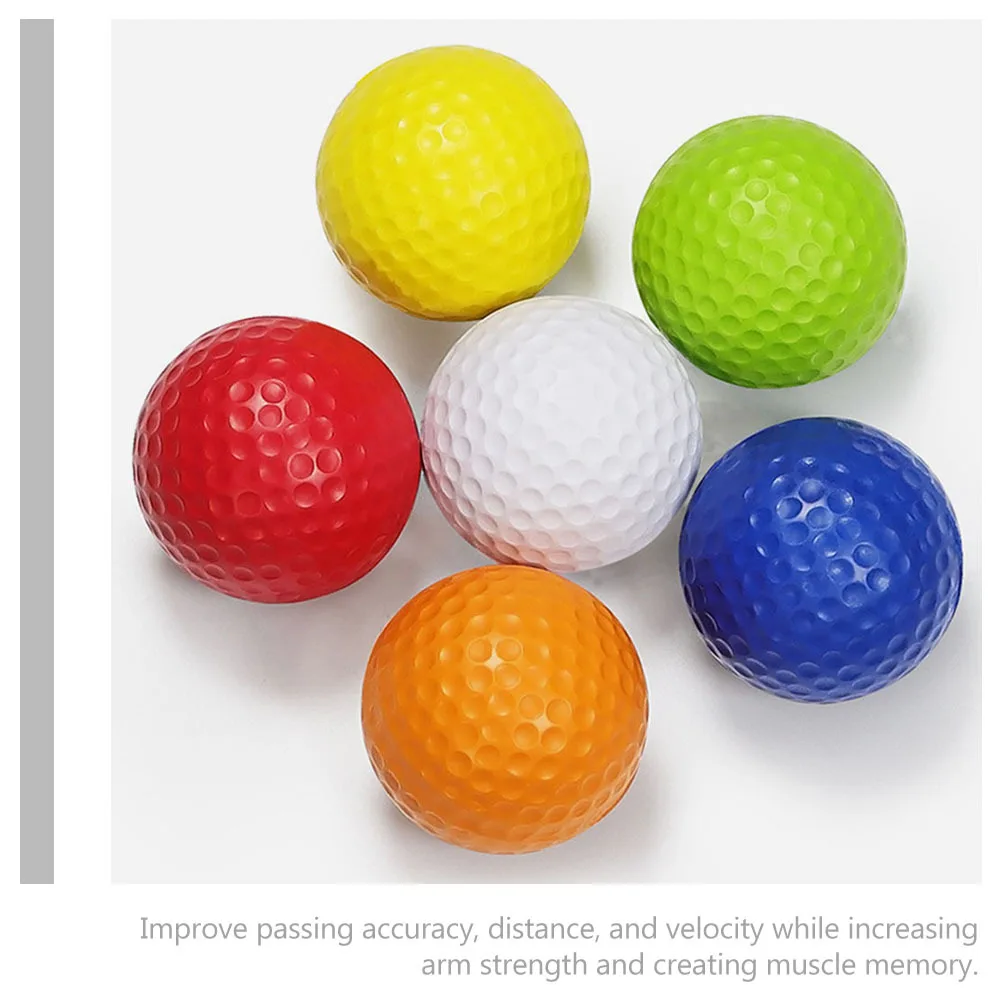 10 قطعة كرات الغولف قابلة لإعادة الاستخدام التدريب الكرة للأطفال البالغين الممارسة المهنية الصغيرة مقاومة للاهتراء ممارسة في الهواء الطلق العرض
