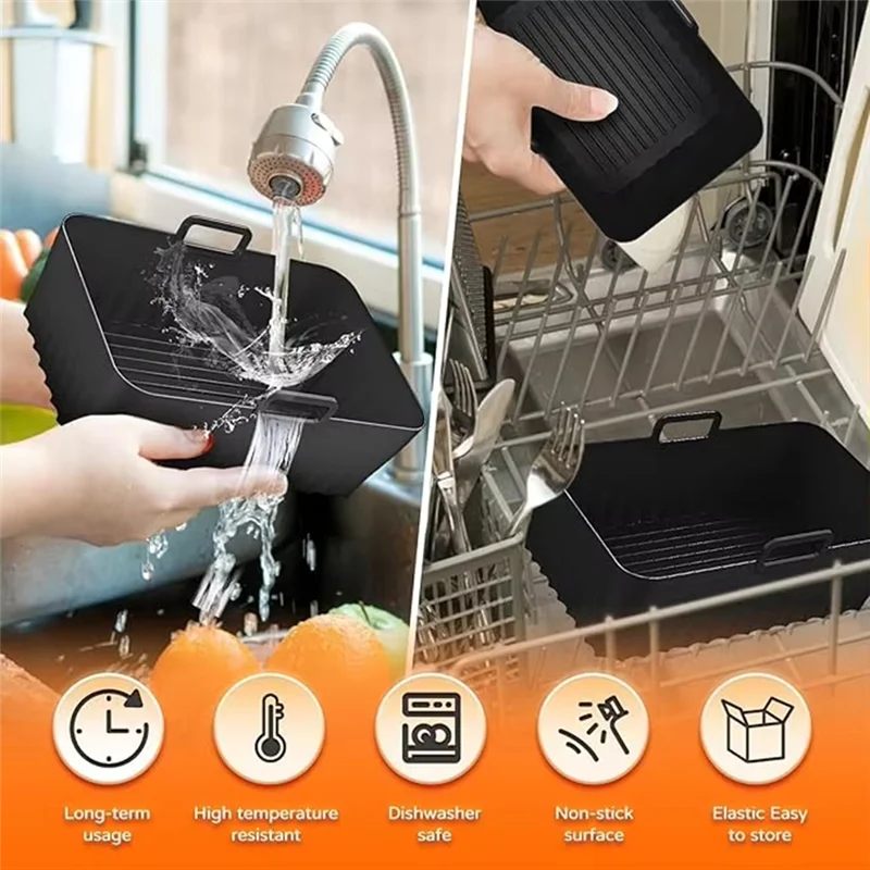 A88X エアフライヤーアクセサリーセット忍者 AF400EU ダブルゾーンエアフライヤーシリコーンエアフライヤーライナー脱水機ラックベーキングペーパー