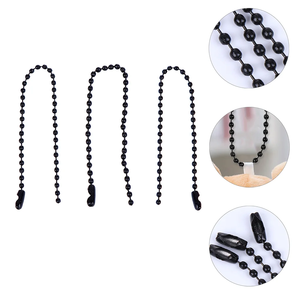 100 Pcs Tag Chain Dog DIY Beaded Ball Connector Jewelry Decoration 24mm Iron Metal