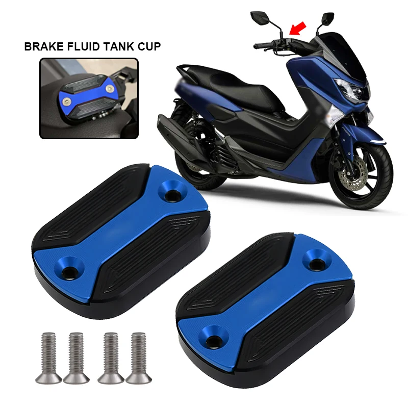 NMAX Motorcycle CNC Aluminum Front Brake Reservoir Fluid Tank Oil Cup Cover For YAMAHA NMAX125 NMAX155 N-max 125 155 NMAX