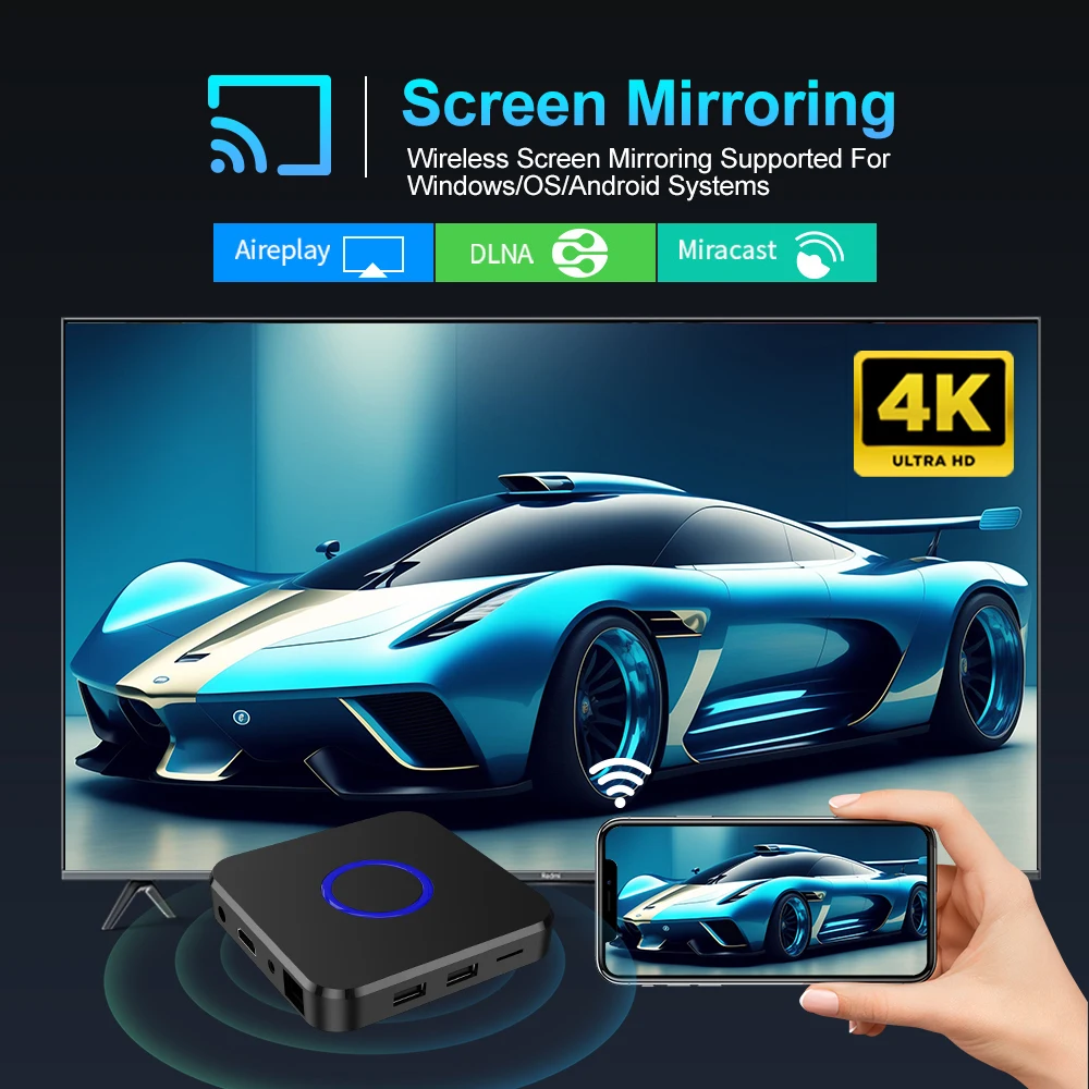 New I96 Z12 Smart TV Box Android 12.0 4K Home Theater TV Set Top Box Allwinner H618 2.4/5G Dual-WIFI YouTube Video Media Player