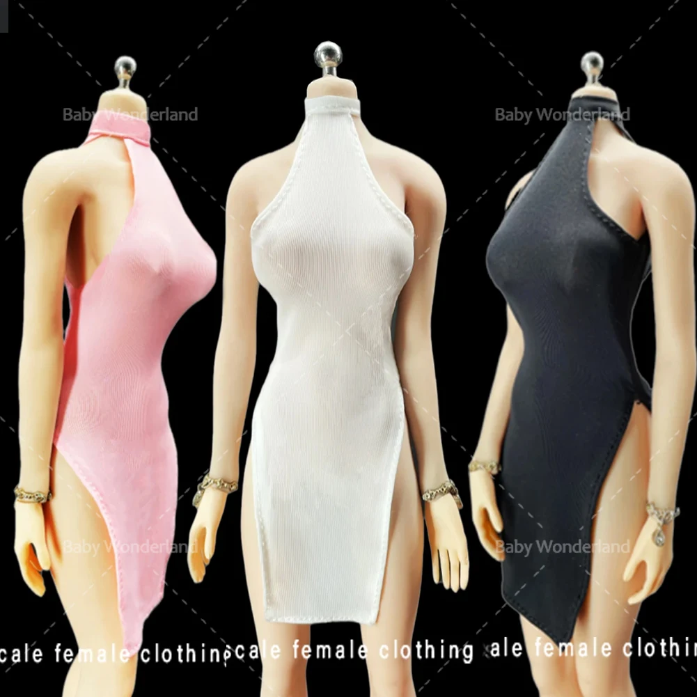 

CJG-042 1/6 Sexy Elastic Tight Dress Cheongsam Clothes Accessories Model Fit 12" Female Soldier Action Figure Body
