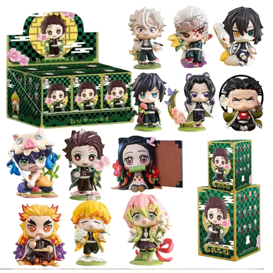 Figurka Anime Tanjiro Kamado Nezuko, Figurka Niespodzianka w Pudełku, Kreatywna, Personalizowana, Kolekcjonerska, Model Statuetki, Ozdoba, Prezent Niespodzianka
