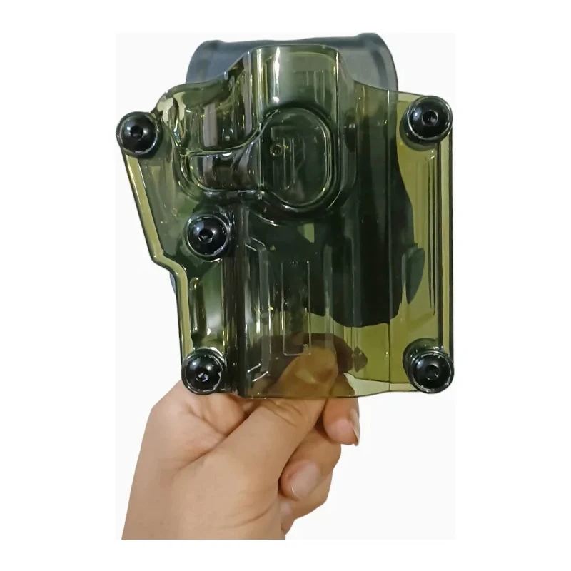 

Transparent Universal Quick-Draw Holster Plastic Steel Index Finger Unlock Tactical Holster Belt Clip Or Paddle Type Cy-Uhfsbct