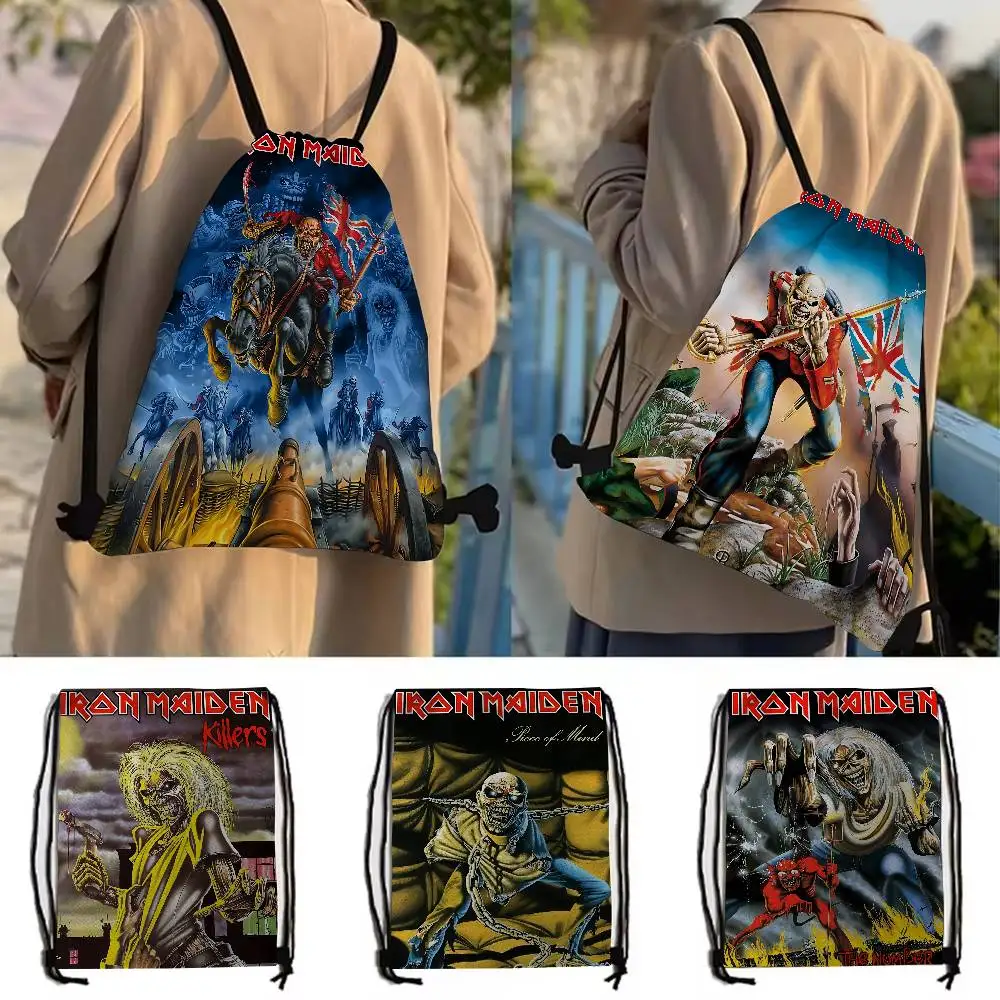 حقيبة ظهر كلاسيكية للنساء من I-Iron M-Maiden، جيب برباط مطبوع لطيف، سعة عالية، هدية تخزين محمولة #2