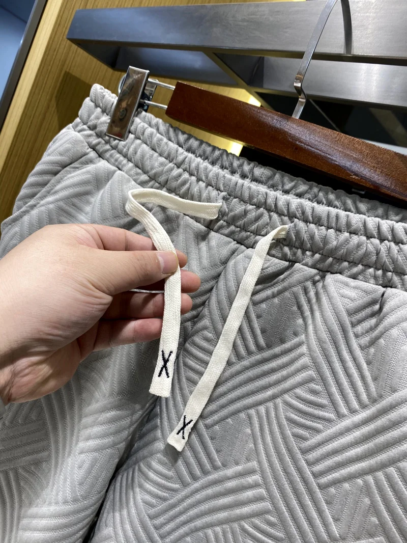 

Line! 3D Emed! Summer New Men's Elastic Waist Skin-friendly Breathable Sports orts Straight Leg Casual Pants